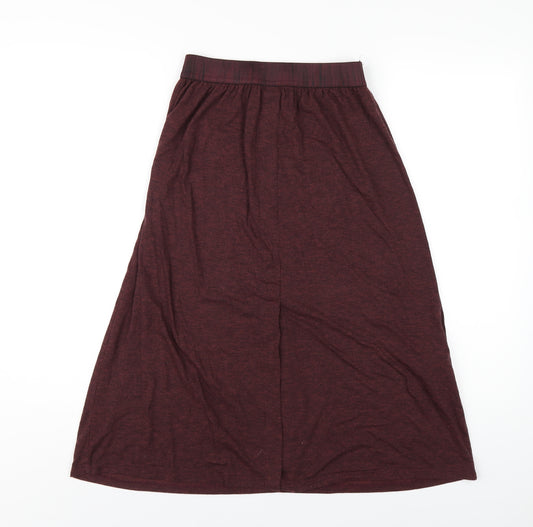 Zara Womens Red Viscose A-Line Skirt Size S