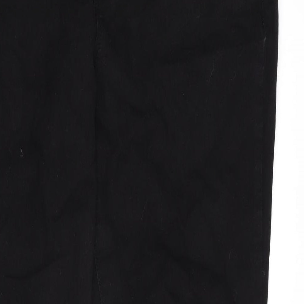 Denim Womens Black Cotton Straight Jeans Size 14 L29 in Regular Zip