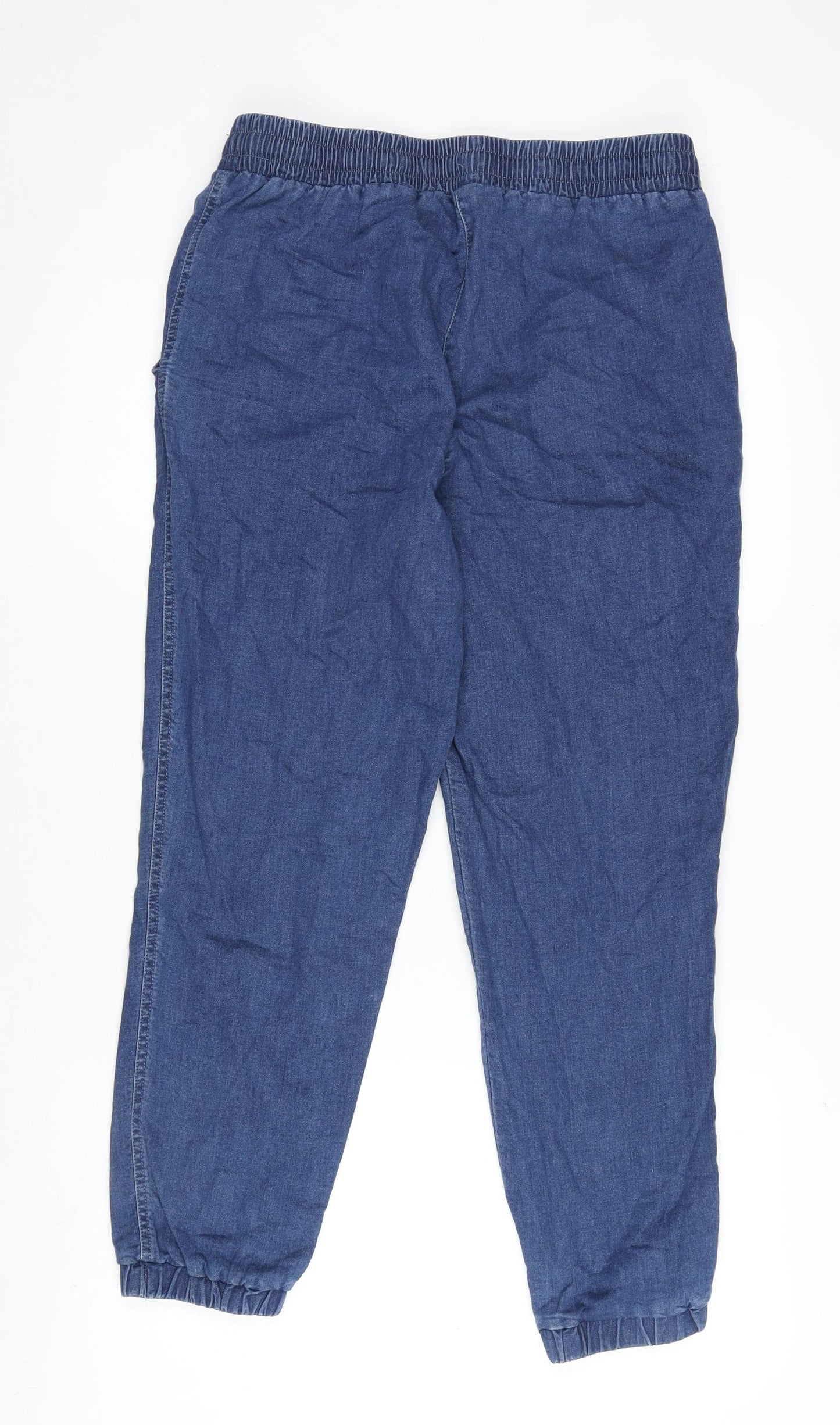 Papaya Womens Blue Cotton Tapered Jeans Size 12 L26 in Regular Tie