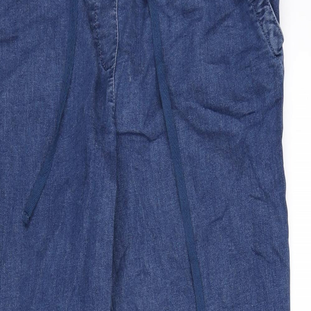 Papaya Womens Blue Cotton Tapered Jeans Size 12 L26 in Regular Tie