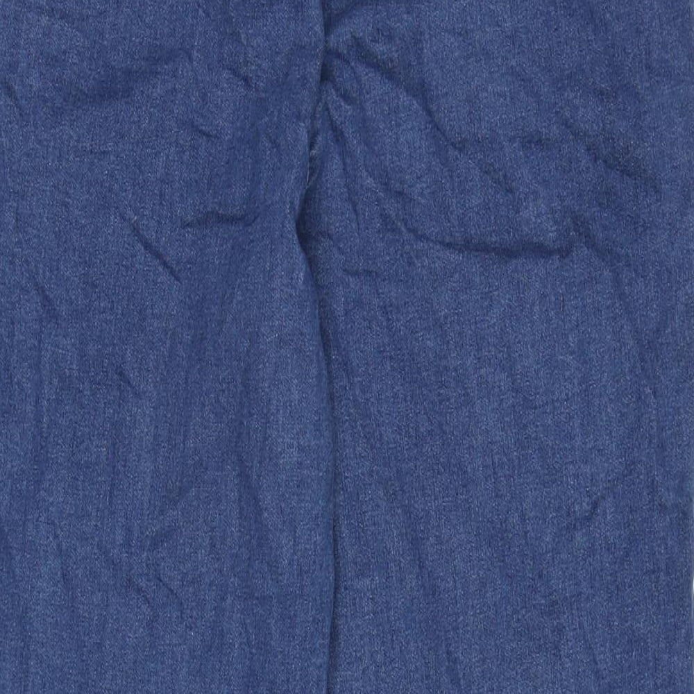 Papaya Womens Blue Cotton Tapered Jeans Size 12 L26 in Regular Tie