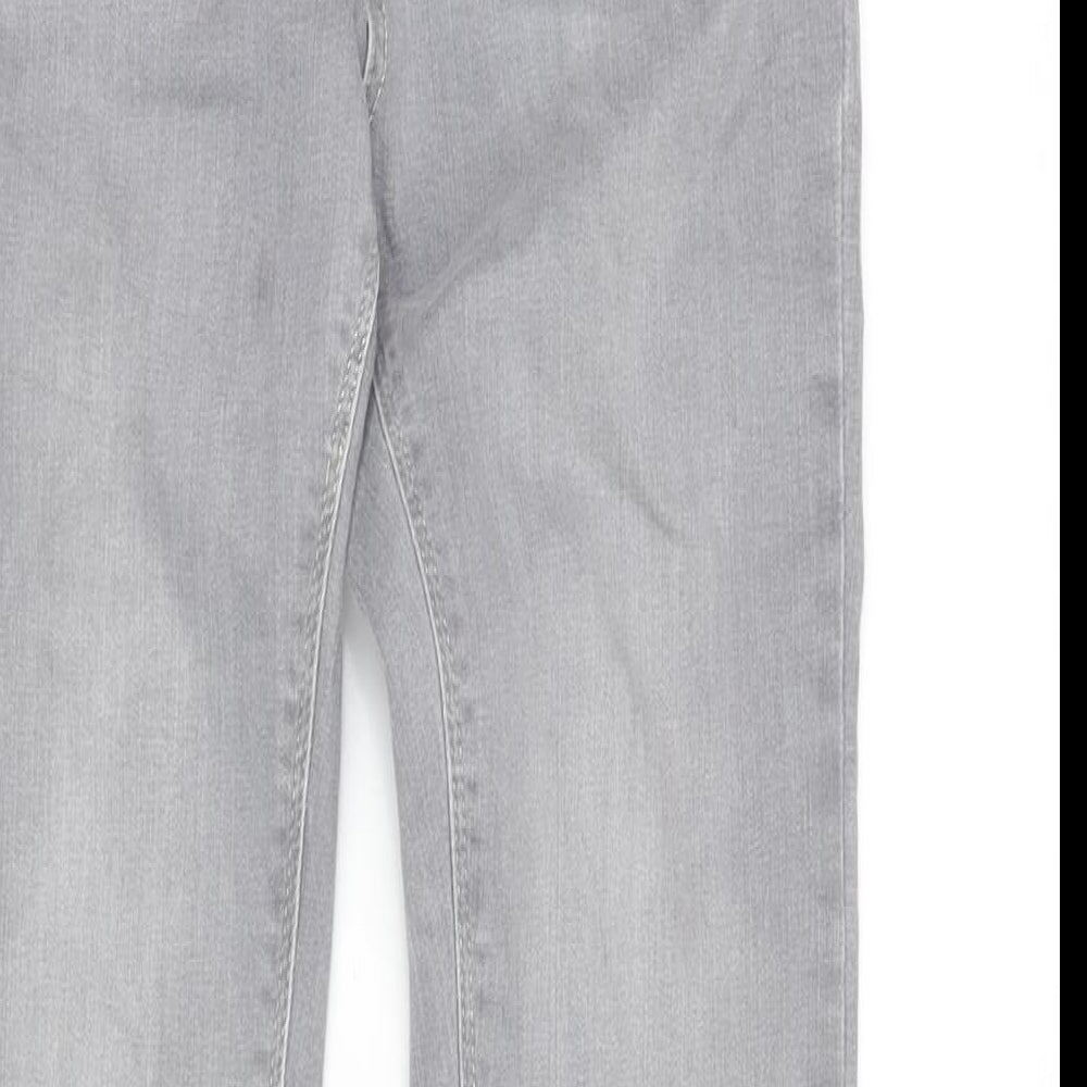 Jigsaw Womens Grey Cotton Skinny Jeans Size 26 in L30 in Regular Zip