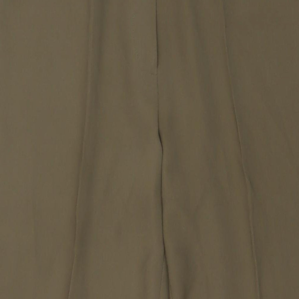 Gerry Weber Womens Brown Polyester Trousers Size 14 L26 in Regular Button