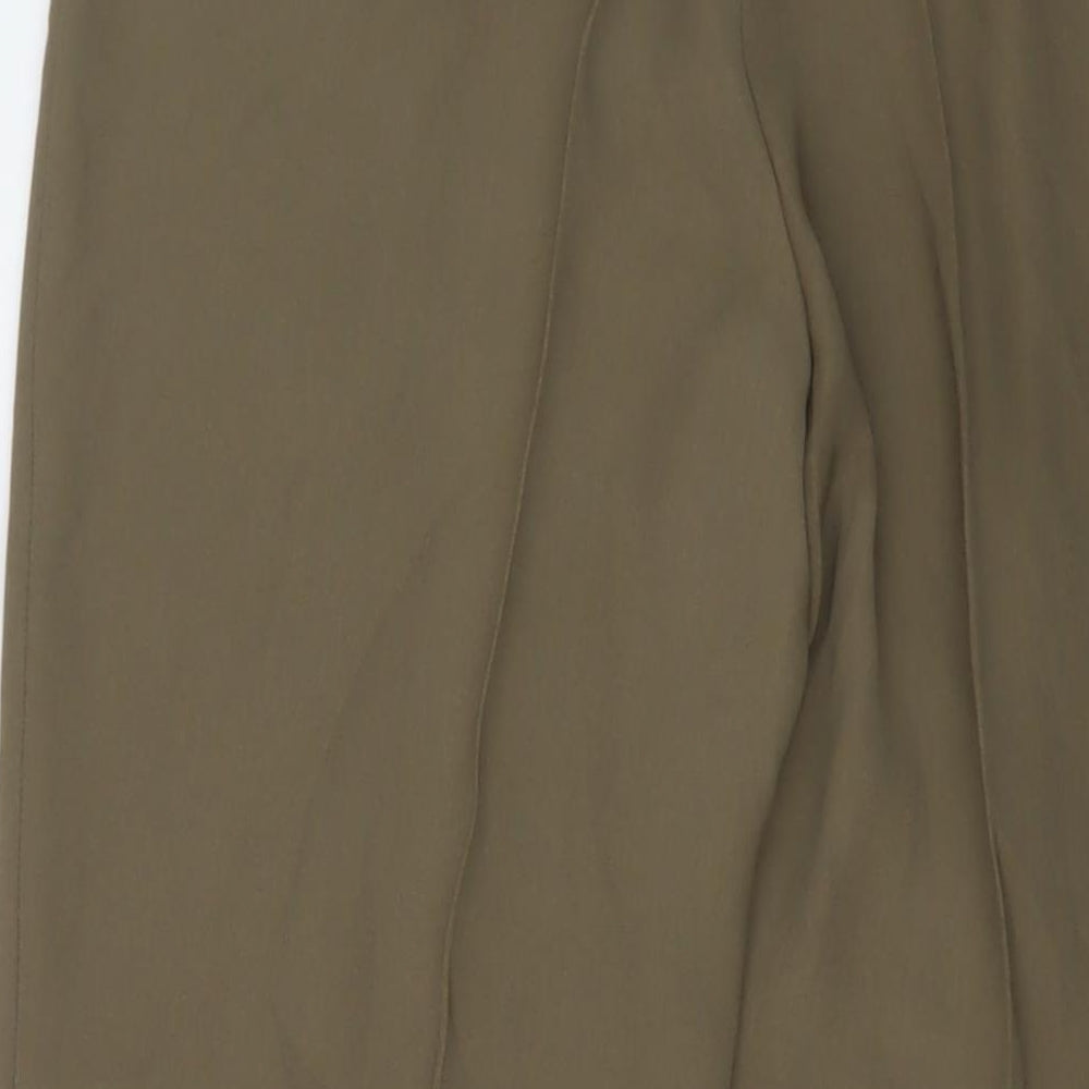 Gerry Weber Womens Brown Polyester Trousers Size 14 L26 in Regular Button