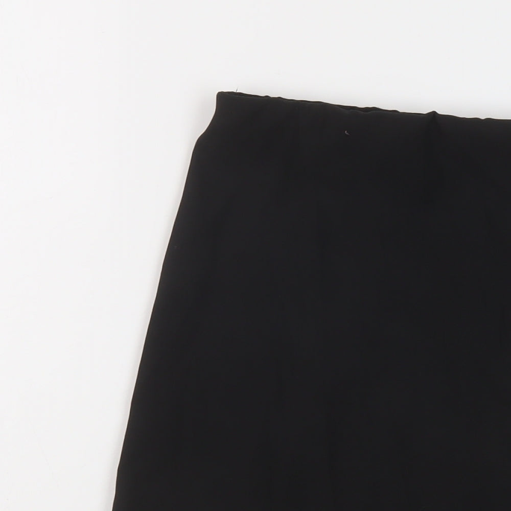 PRETTYLITTLETHING Womens Black Viscose Mini Skirt Size 10