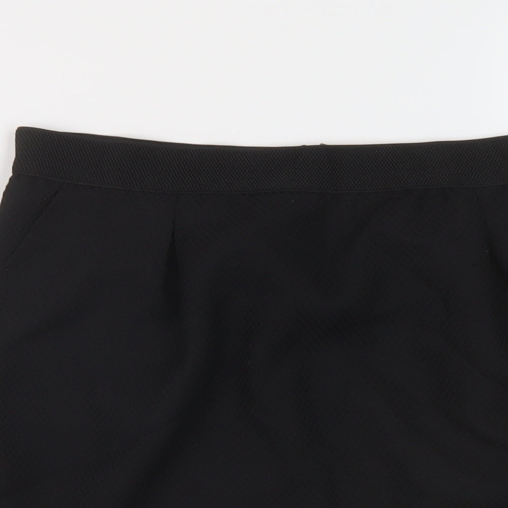 New Look Womens Black Polyester Mini Skirt Size 12 Zip