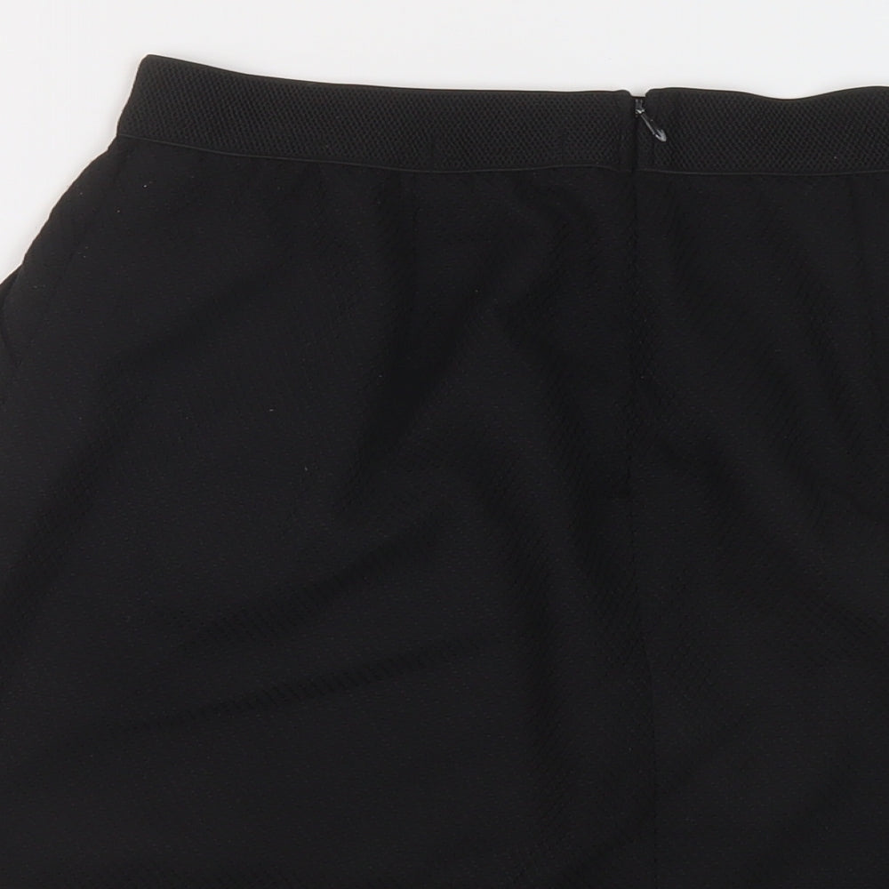 New Look Womens Black Polyester Mini Skirt Size 12 Zip