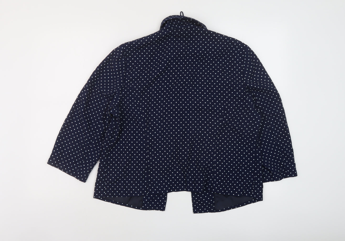 Marks and Spencer Womens Blue Polka Dot Jacket Blazer Size 14