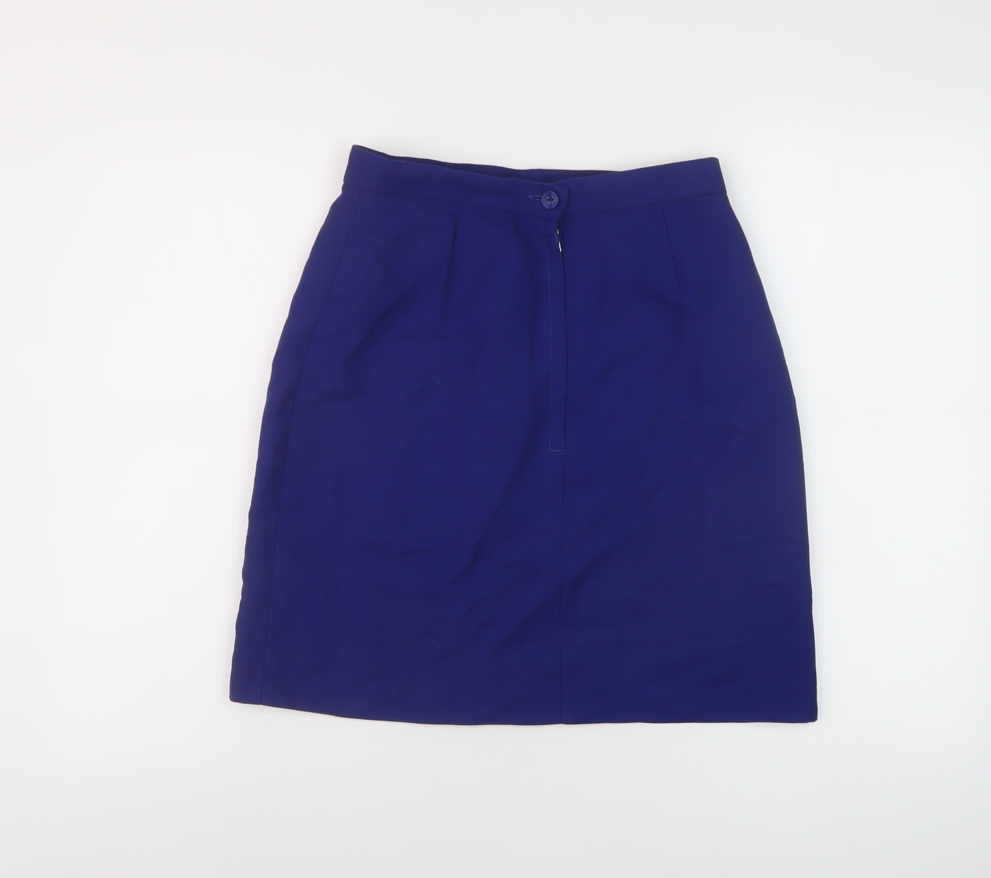 Teraviva Womens Blue Polyester A-Line Skirt Size 12 Zip