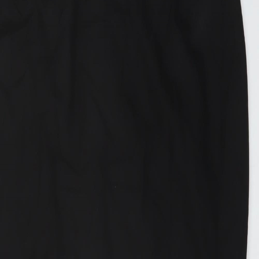 H&M Womens Black Polyester Straight & Pencil Skirt Size 12 Zip