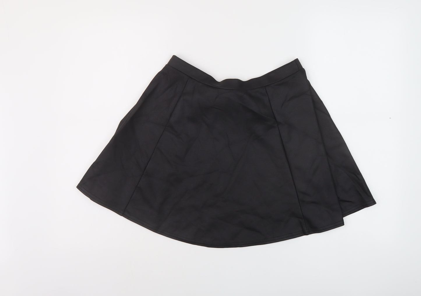 River Island Womens Black Polyester Skater Skirt Size 10