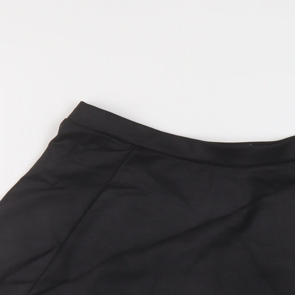 River Island Womens Black Polyester Skater Skirt Size 10