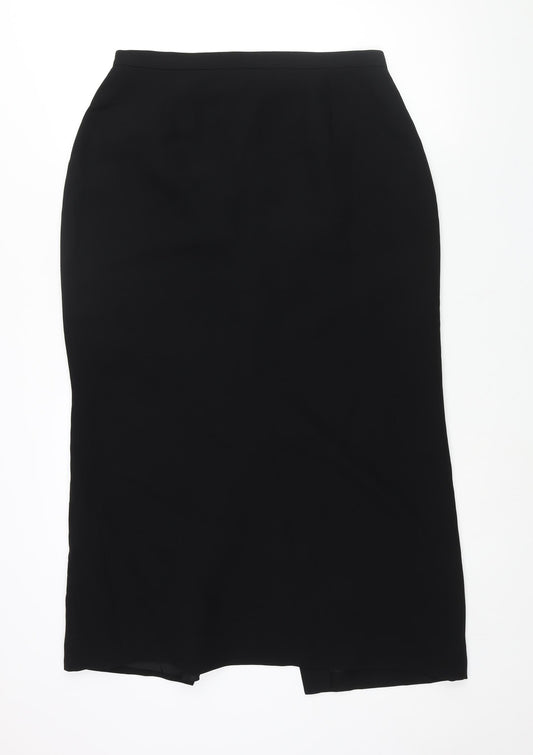 Casual Corner Annex Womens Black Acetate Straight & Pencil Skirt Size 14 Zip - Vented