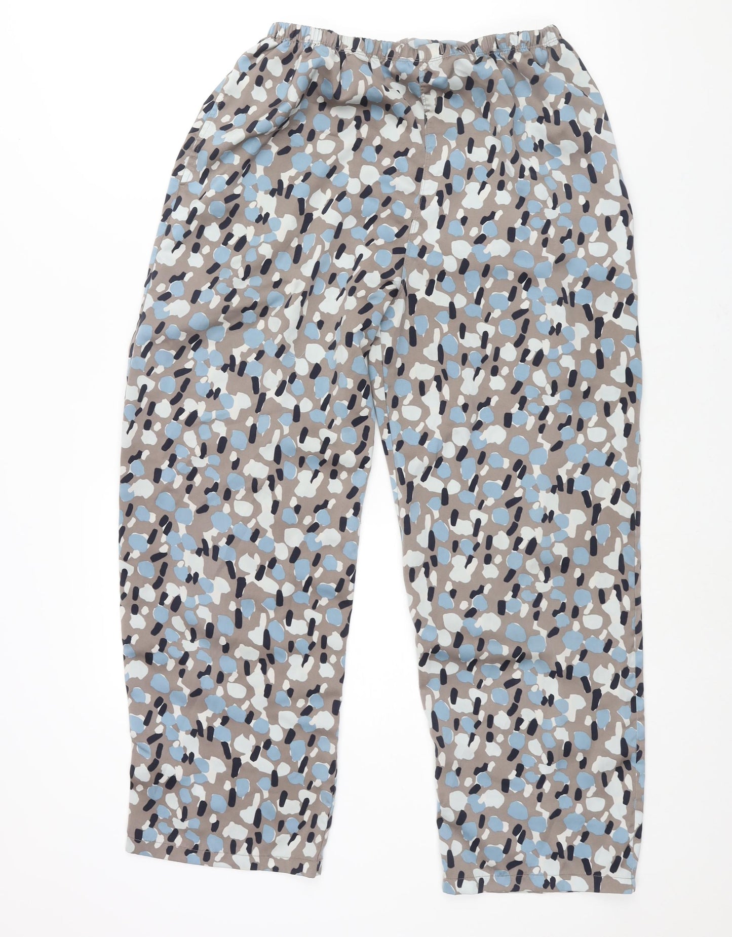 Uniqlo Womens Multicoloured Geometric Polyester Trousers Size L L27 in Regular - Elasticated Waist