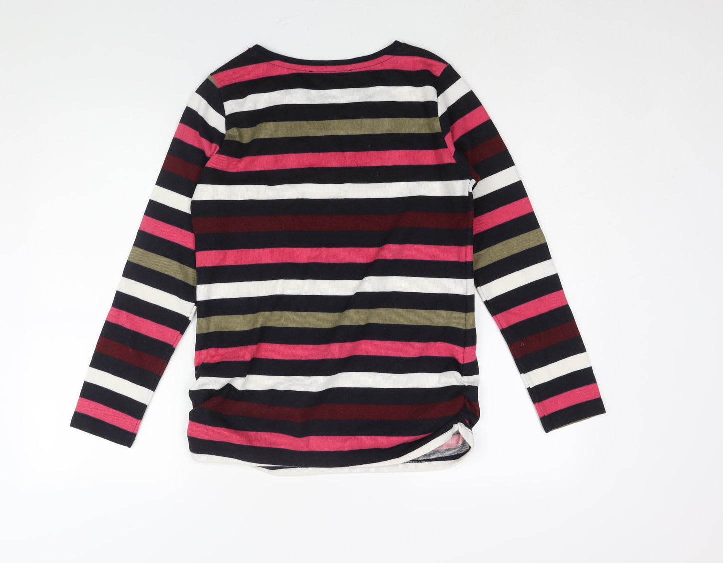 NEXT Womens Multicoloured Round Neck Striped Polyester Pullover Jumper Size 12 - Rouched