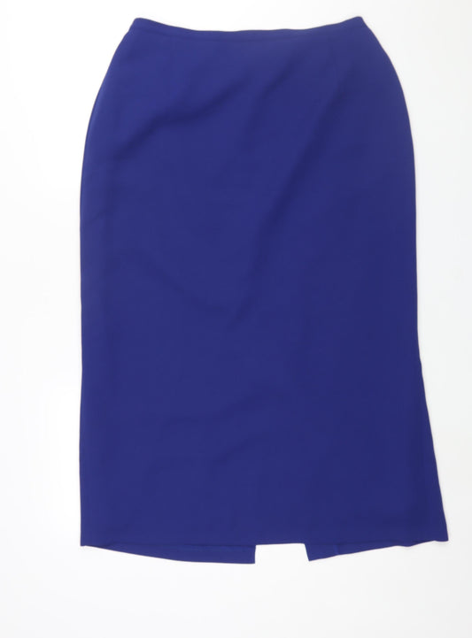 Chianti Womens Blue Polyester Straight & Pencil Skirt Size 18 Zip