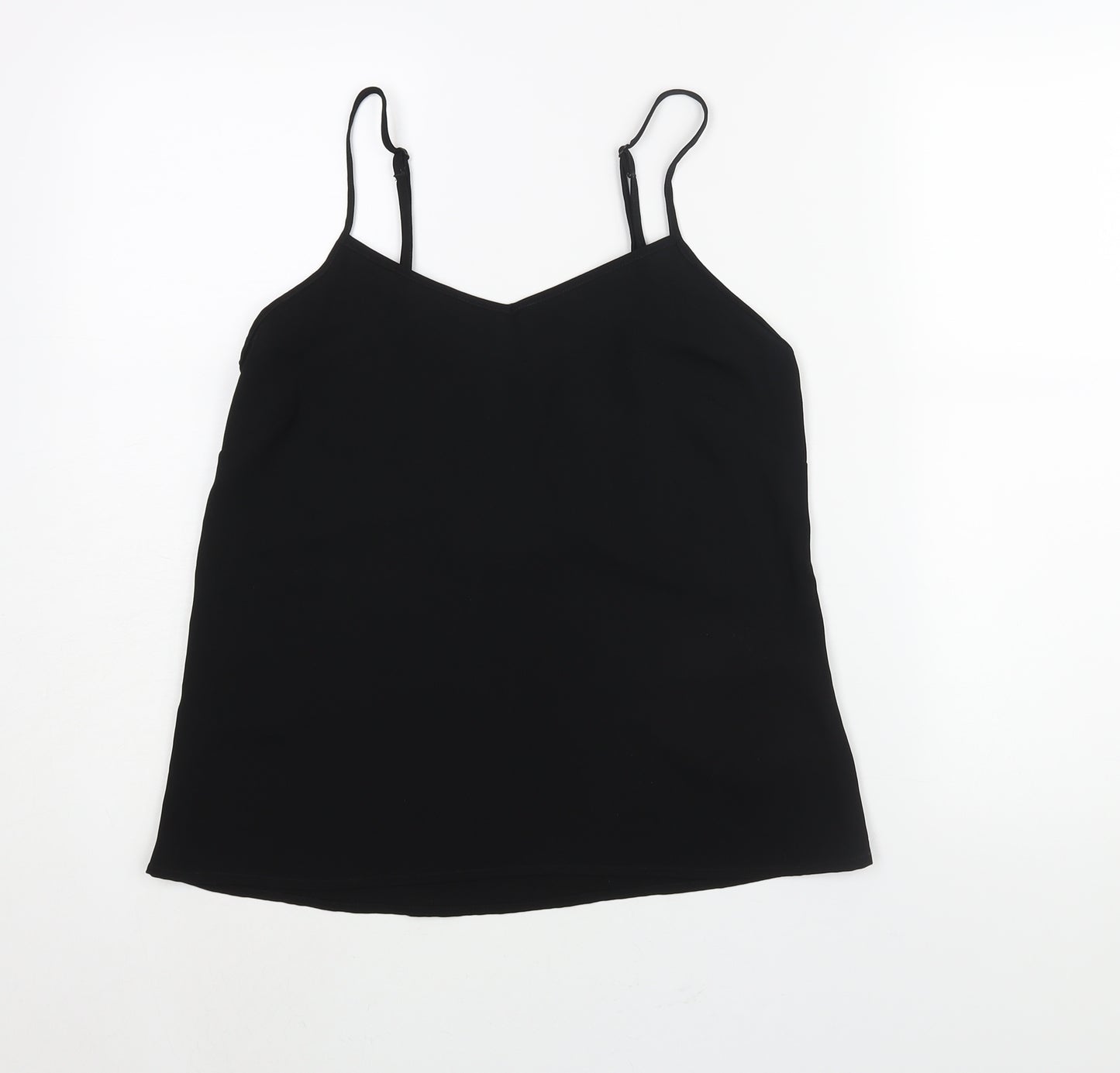 Marks and Spencer Womens Black Polyester Camisole Blouse Size 8 V-Neck