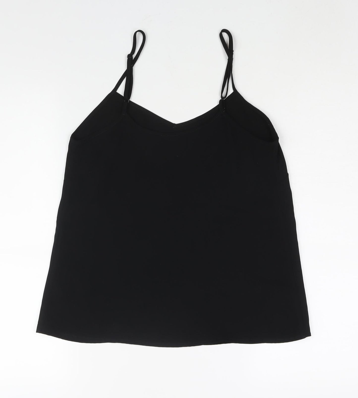 Marks and Spencer Womens Black Polyester Camisole Blouse Size 8 V-Neck