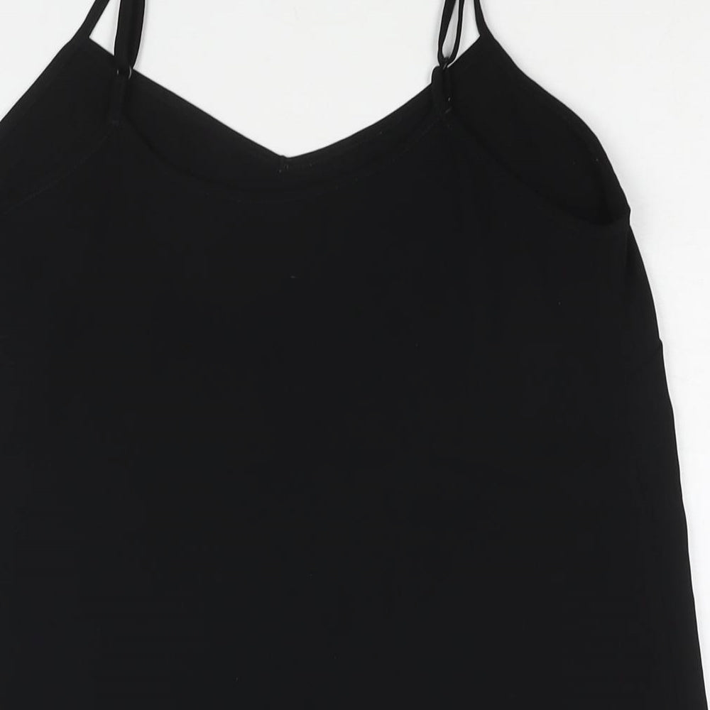 Marks and Spencer Womens Black Polyester Camisole Blouse Size 8 V-Neck