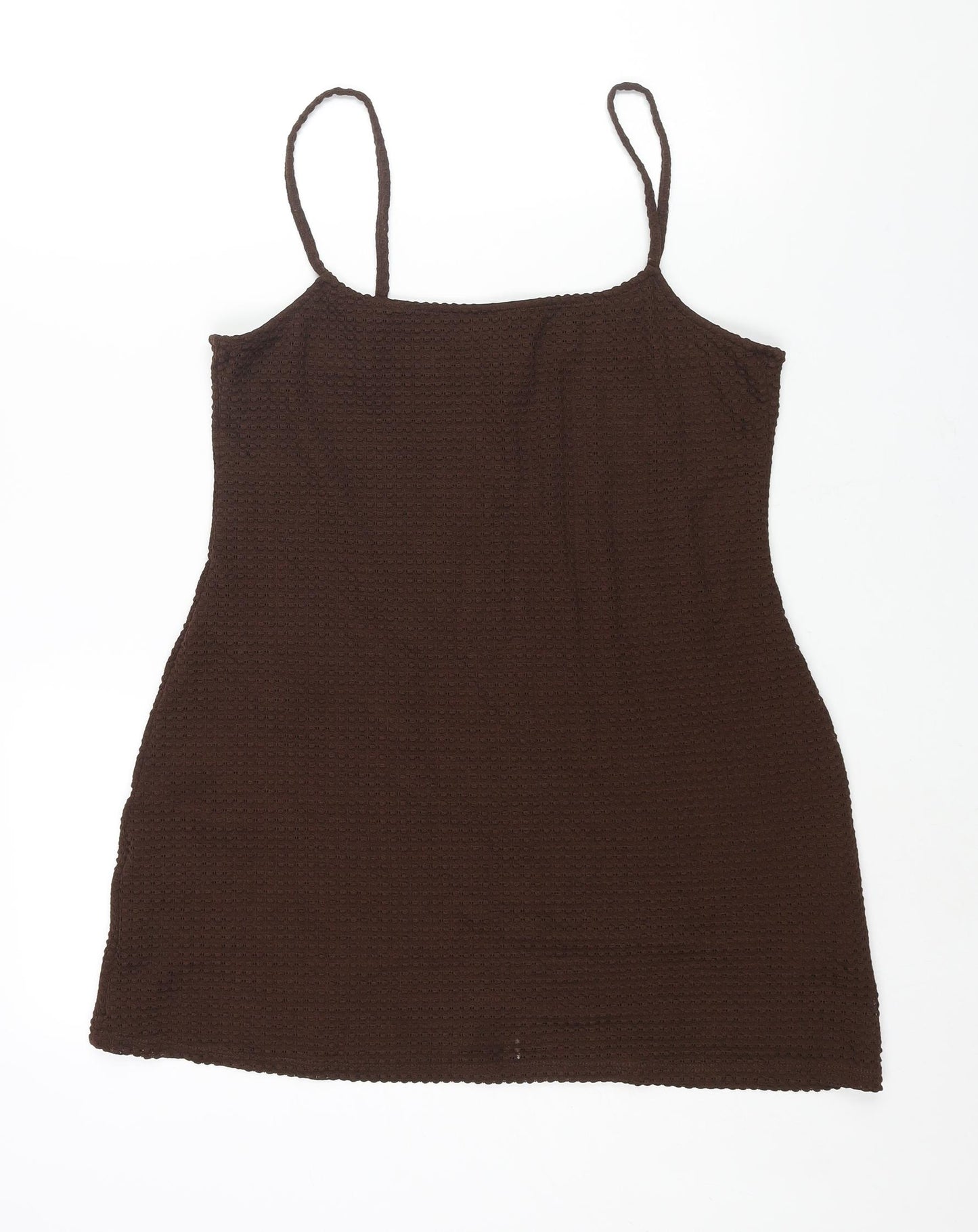 Divided by H&M Womens Brown Polyester Camisole Blouse Size M Square Neck - Textured