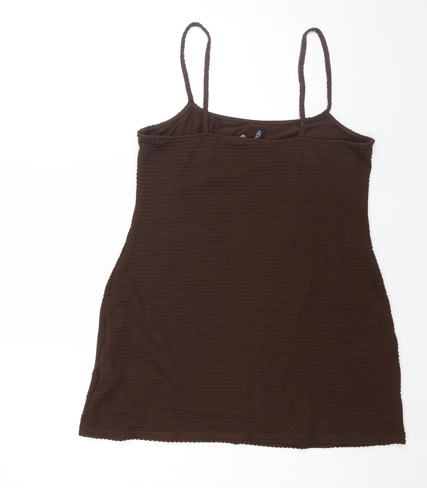 Divided by H&M Womens Brown Polyester Camisole Blouse Size M Square Neck - Textured