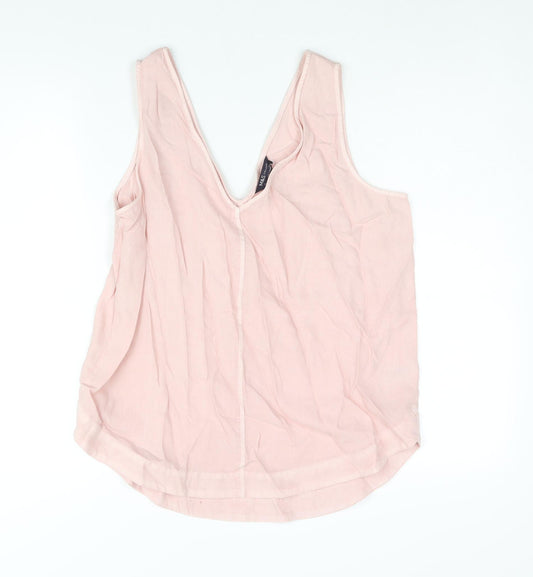 Marks and Spencer Womens Pink Lyocell Camisole Blouse Size 12 V-Neck