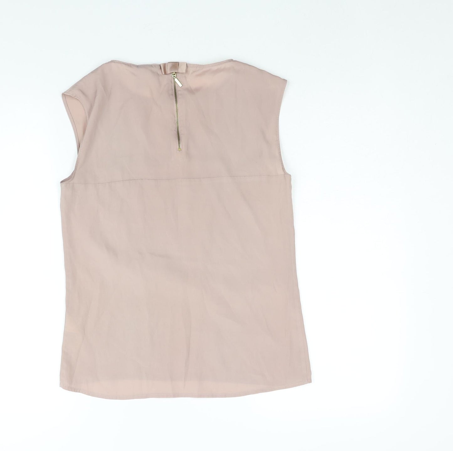 H&M Womens Pink Polyester Camisole Blouse Size 6 Round Neck