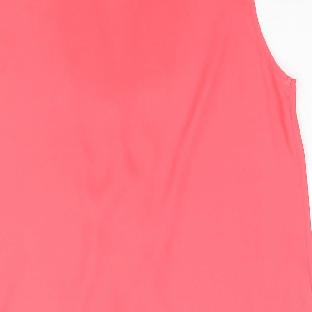 Paraphrase Womens Pink Polyester Camisole Blouse Size 12 V-Neck