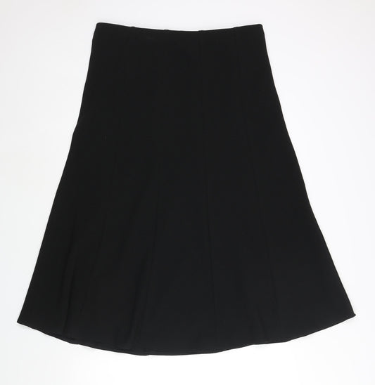 Marks and Spencer Womens Black Polyester A-Line Skirt Size 16