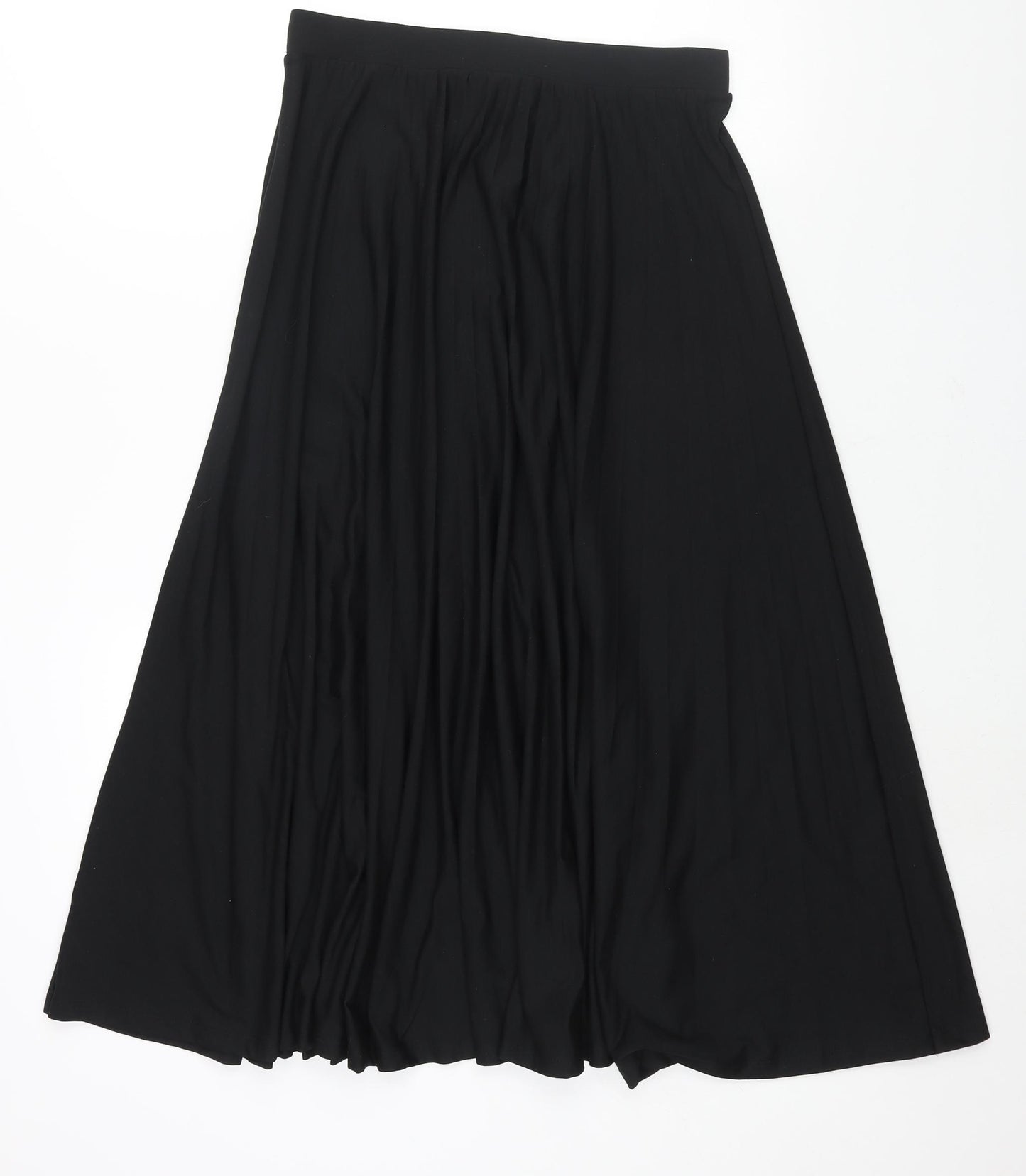 Marks and Spencer Womens Black Viscose A-Line Skirt Size 10