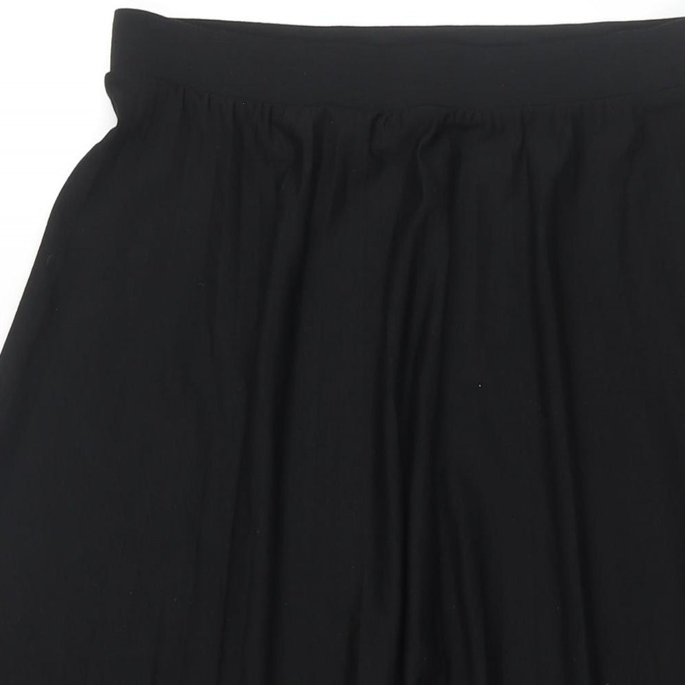 Marks and Spencer Womens Black Viscose A-Line Skirt Size 10