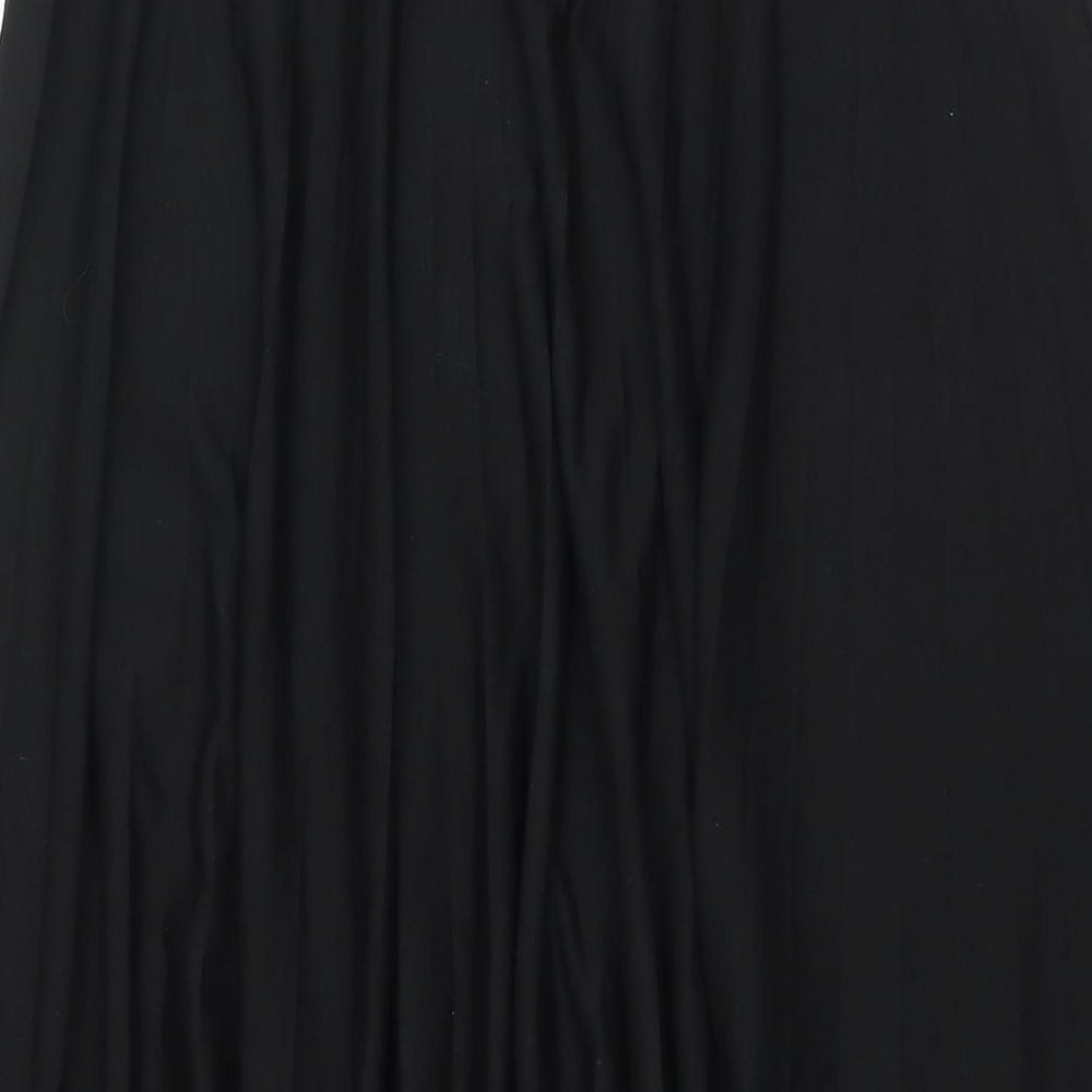 Marks and Spencer Womens Black Viscose A-Line Skirt Size 10