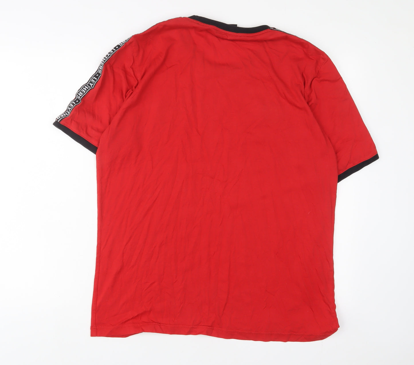 Ellgren Mens Red Cotton T-Shirt Size L Crew Neck