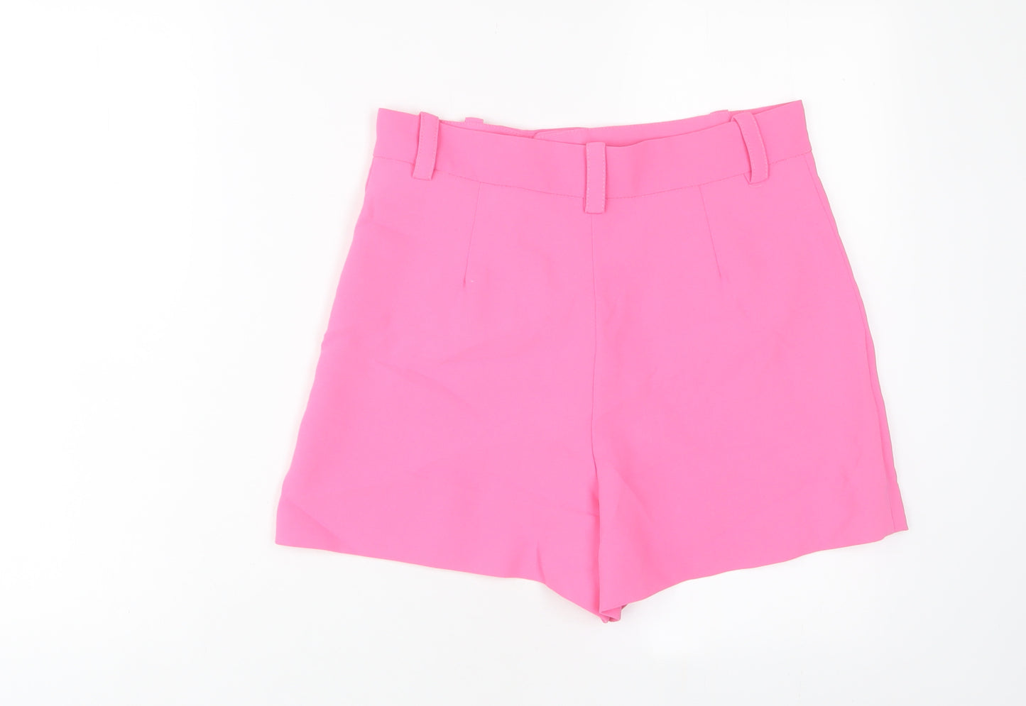 Zara Womens Pink Polyester Sailor Shorts Size M L3 in Regular Hook & Eye