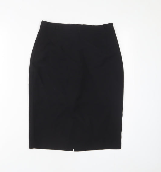 ASOS Womens Black Polyester Straight & Pencil Skirt Size 8 Zip