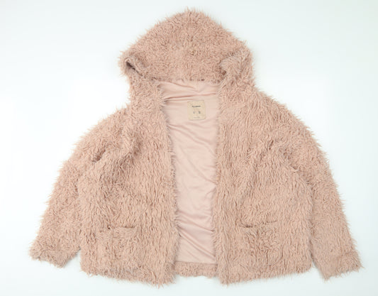 Pull&Bear Womens Pink Jacket Size S - Open