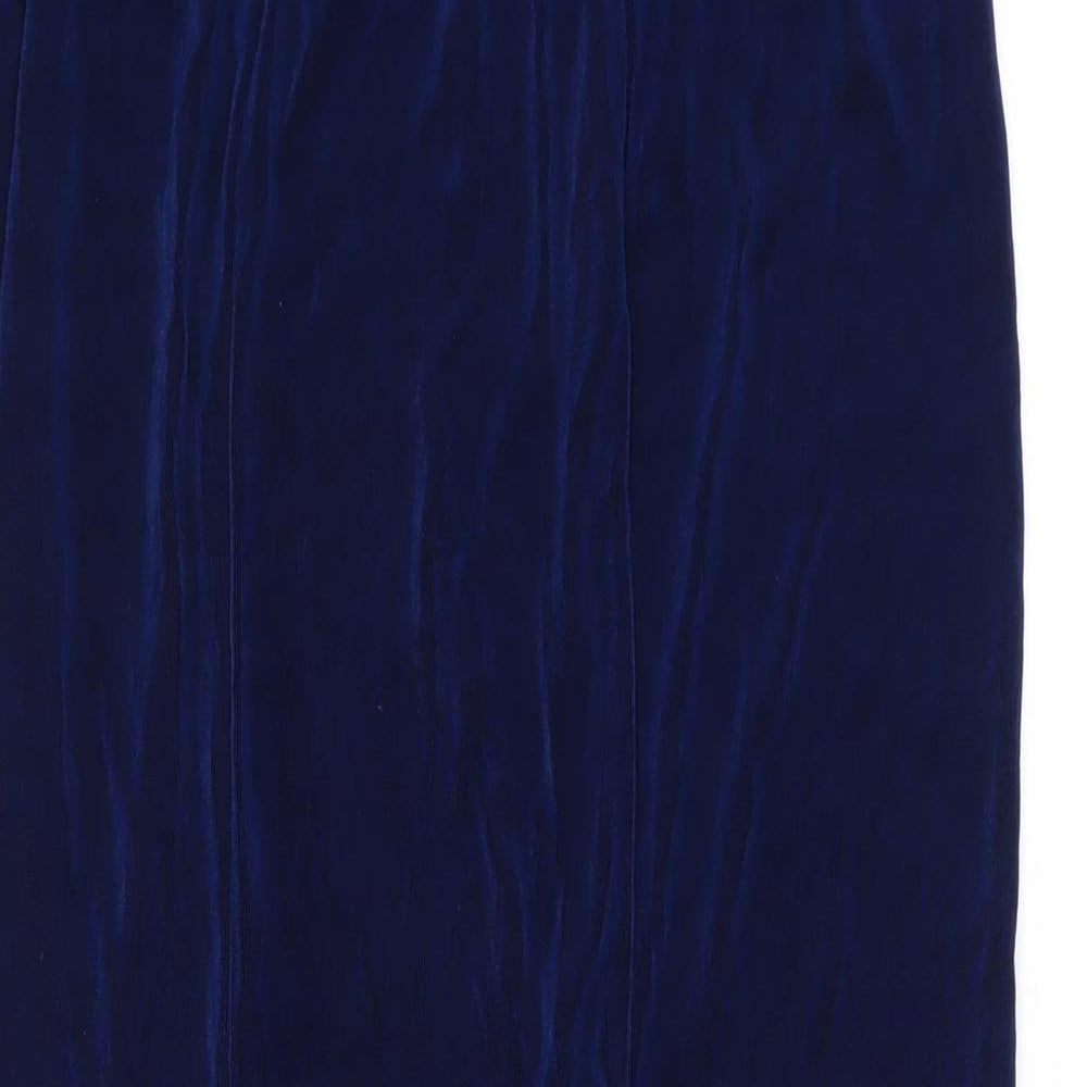 Kim&Co Womens Blue Polyester Maxi Skirt Size S