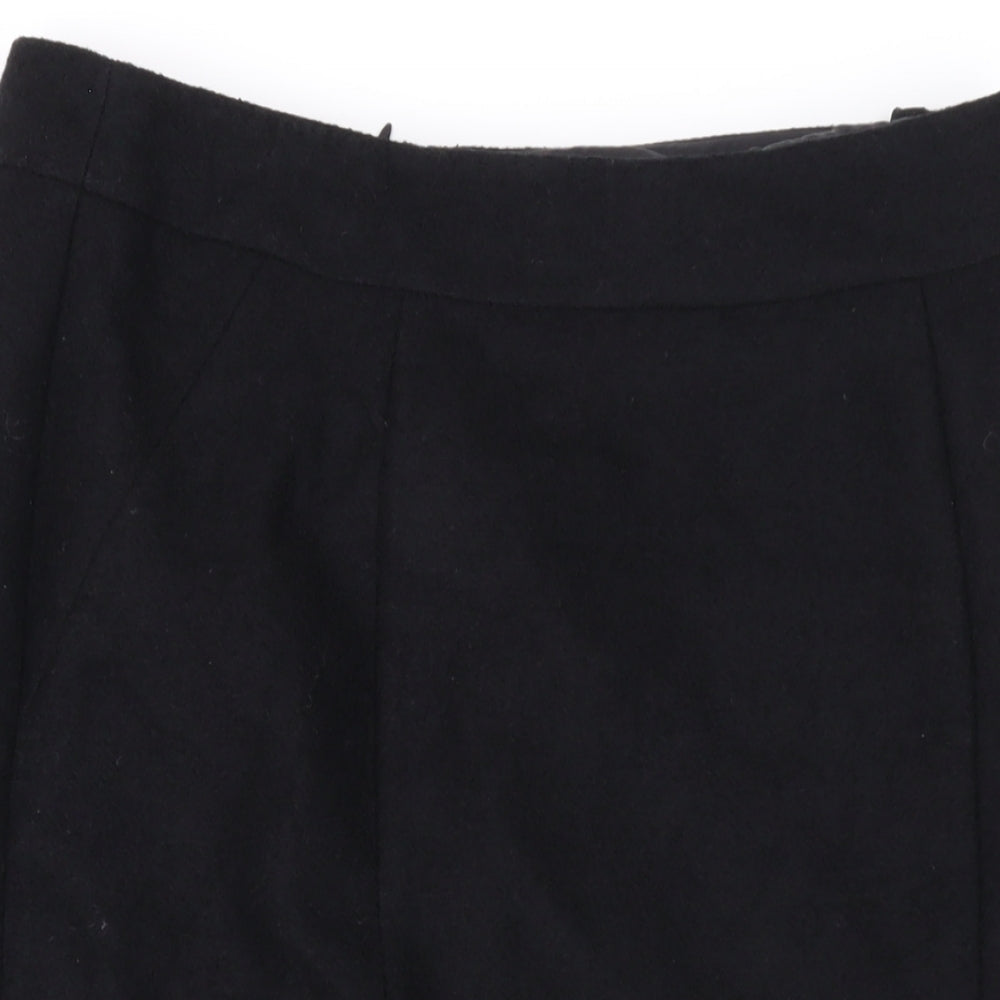 Marks and Spencer Womens Black Polyester Straight & Pencil Skirt Size 12 Zip