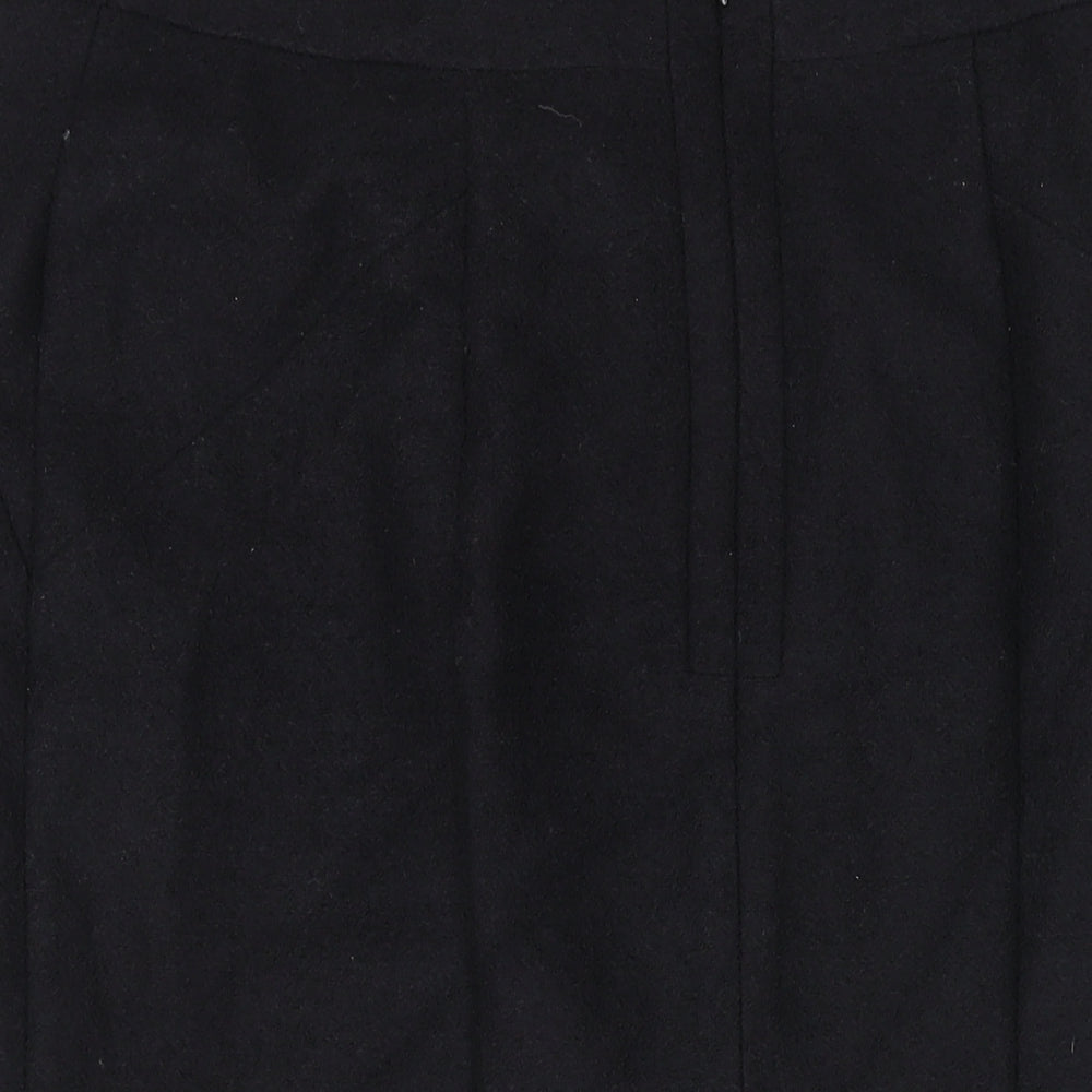 Marks and Spencer Womens Black Polyester Straight & Pencil Skirt Size 12 Zip