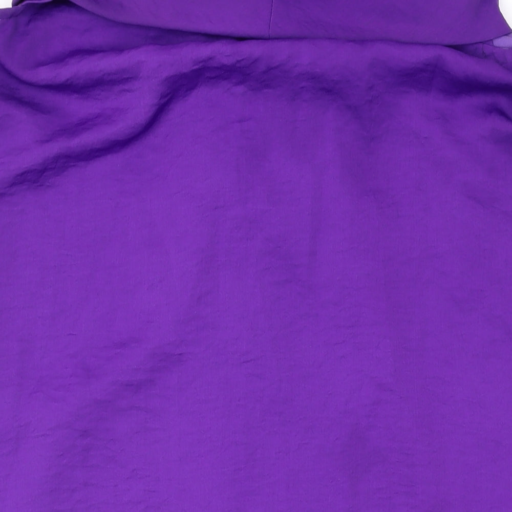 Debenhams Womens Purple Polyester A-Line Size 6 Roll Neck Pullover