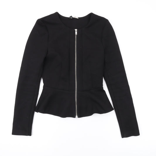 Divided by H&M Womens Black Jacket Size 8 Zip