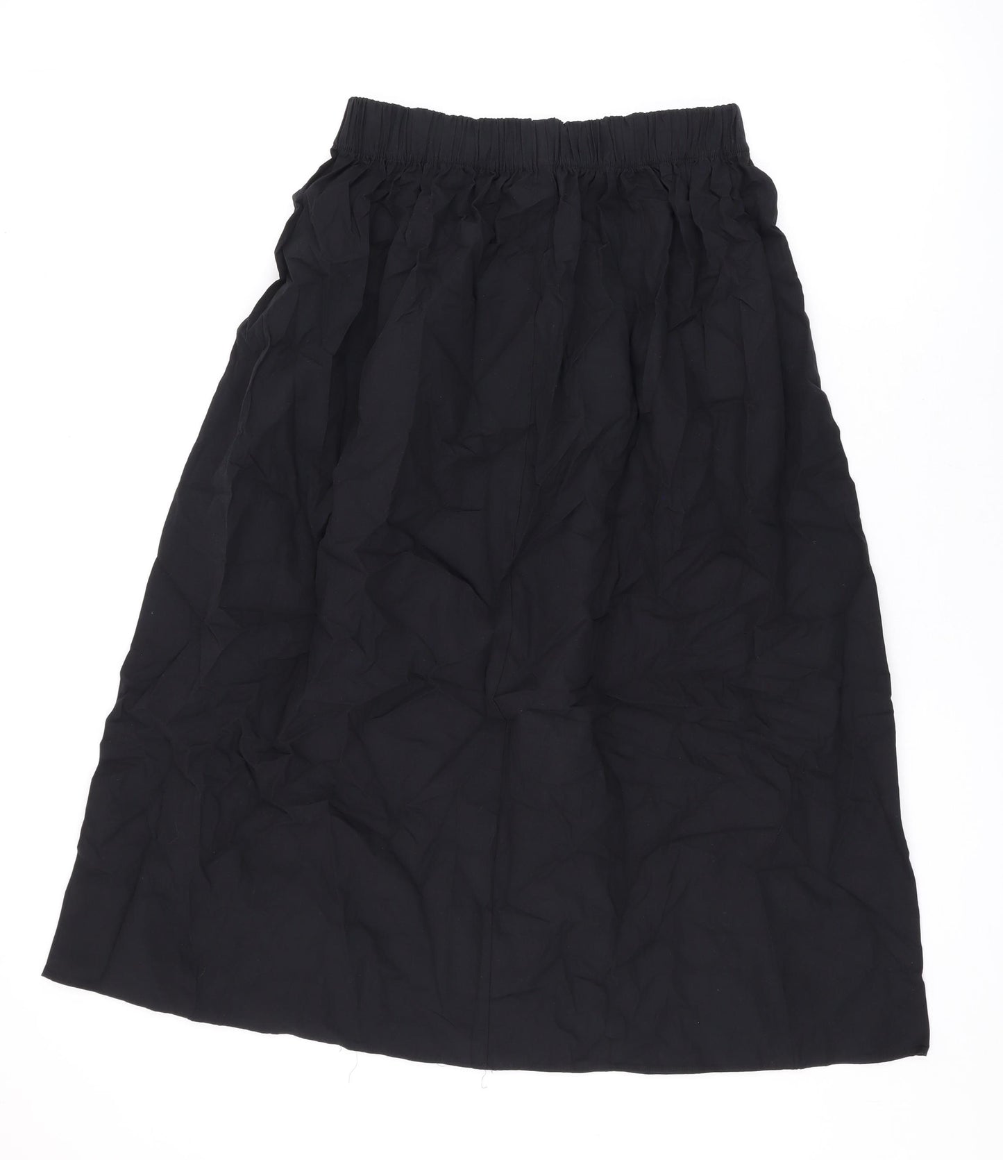 Marks and Spencer Womens Black Cotton Swing Skirt Size 10