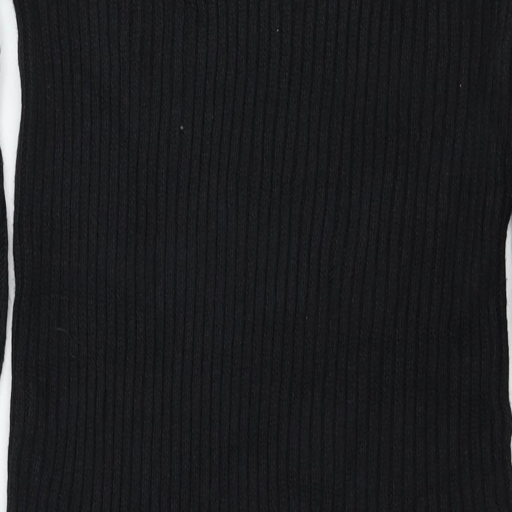 Marks and Spencer Womens Black Polyester Jumper Dress Size L Round Neck Pullover