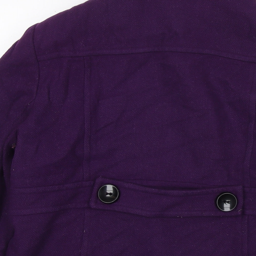 Wallis Womens Purple Jacket Coat Size 14 Button