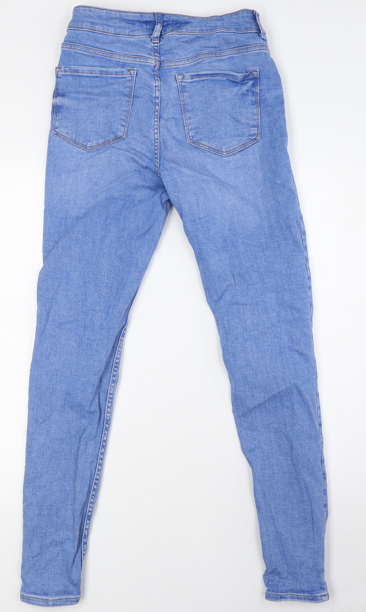 Denim Co Womens Blue Cotton Skinny Jeans Size 10 L29 in Regular Zip