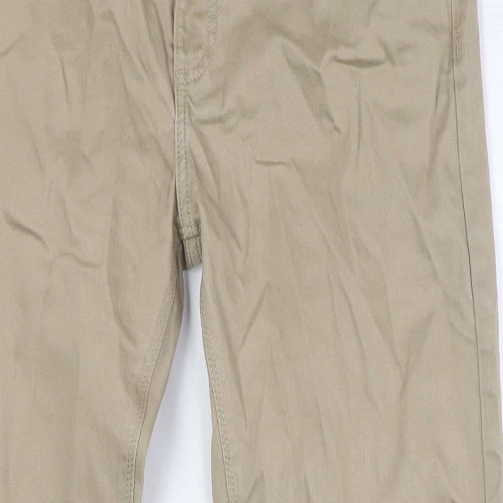 Marks and Spencer Mens Beige Cotton Straight Jeans Size 32 in L29 in Regular Zip