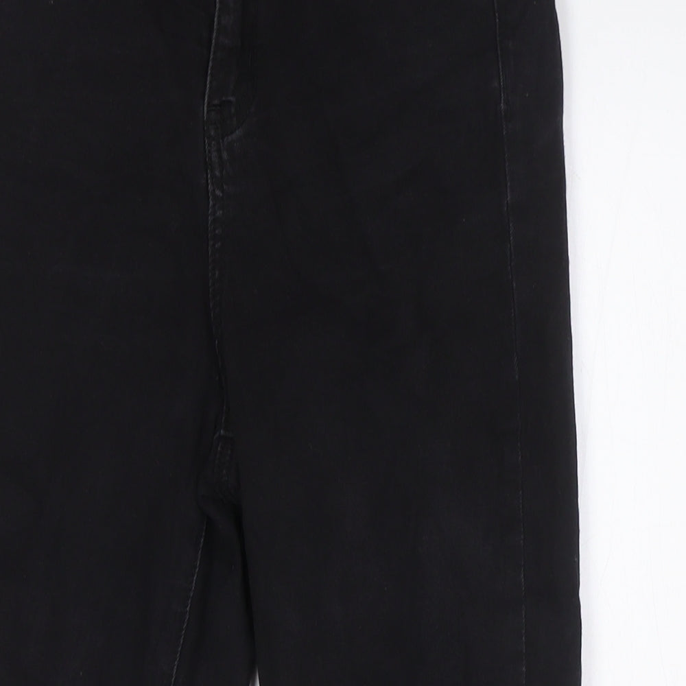 Oasis Womens Black Cotton Skinny Jeans Size 10 L25 in Regular Zip