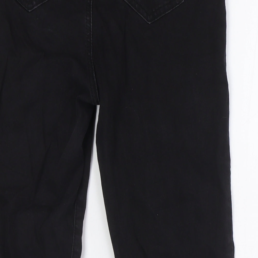 Oasis Womens Black Cotton Skinny Jeans Size 10 L25 in Regular Zip