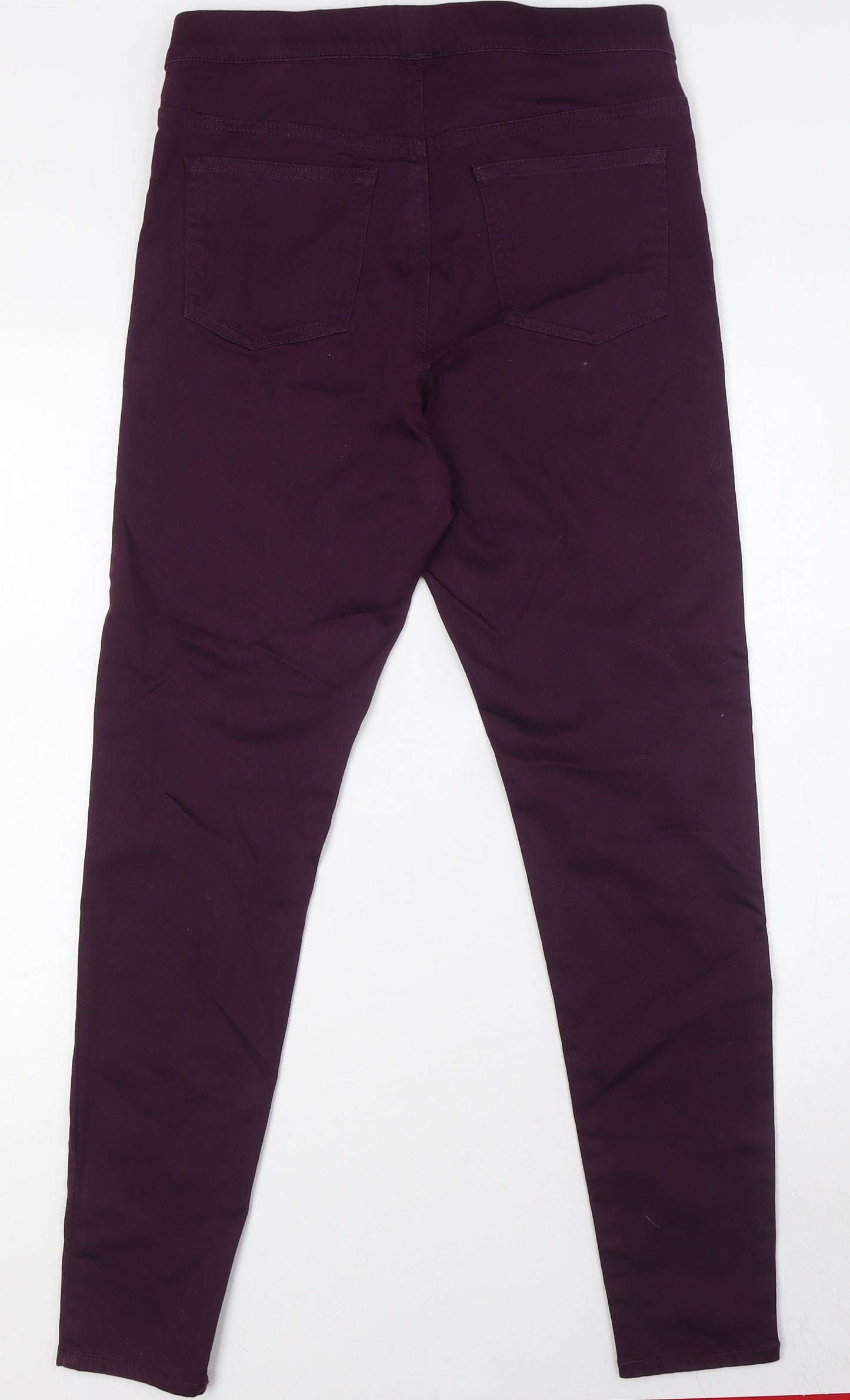 Marks and Spencer Womens Purple Cotton Jegging Jeans Size 12 L29 in Slim