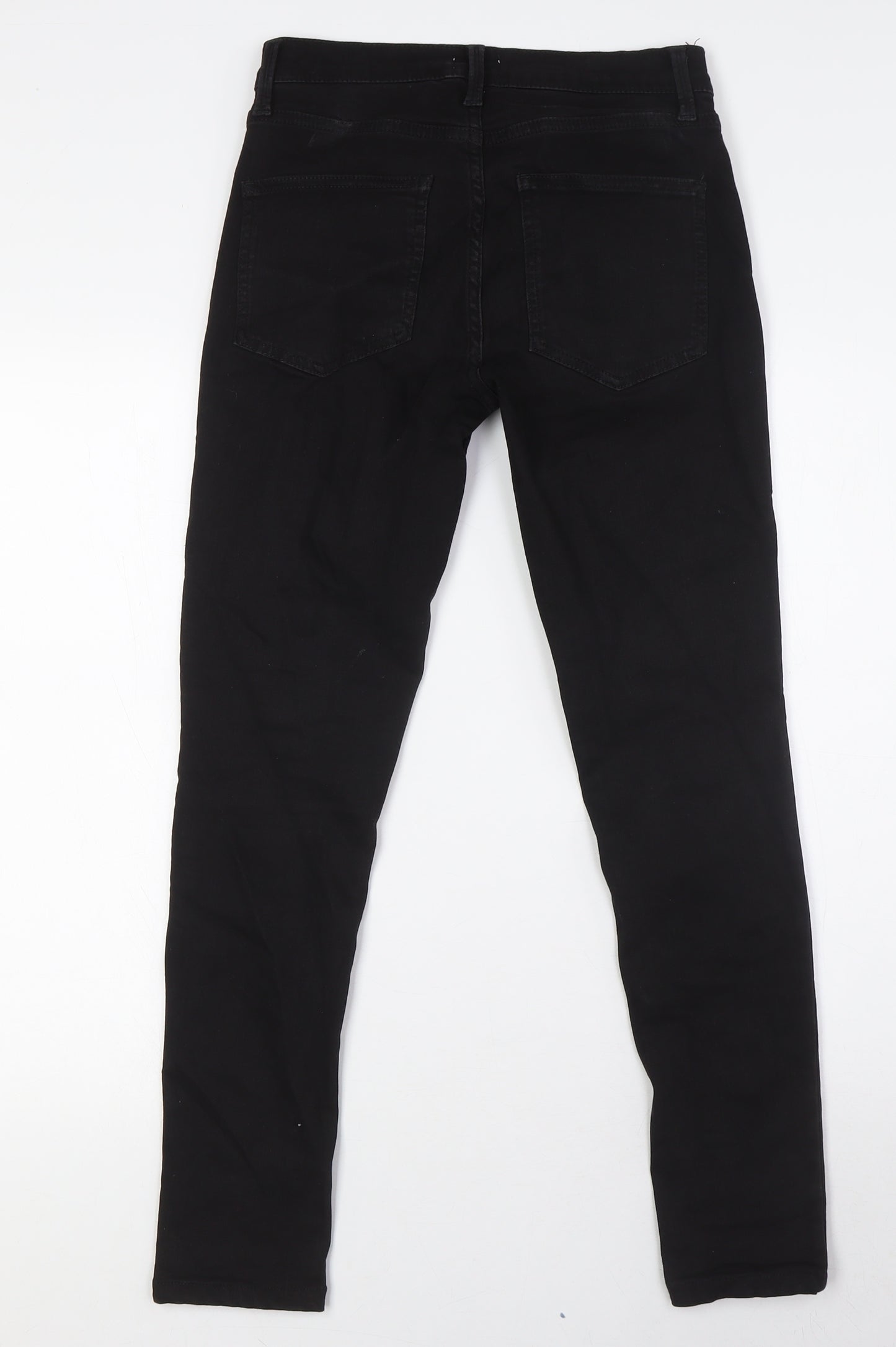 French Connection Womens Black Cotton Skinny Jeans Size 8 L28 in Regular Zip